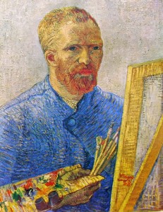 Vincent van Gogh: Autoritratto degli inizi del 1888 al cavalletto, Amsterdam Rijksmuseum V. Van G.